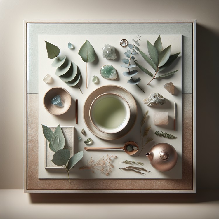 Morning gratitude journal with a cup of herbal tea