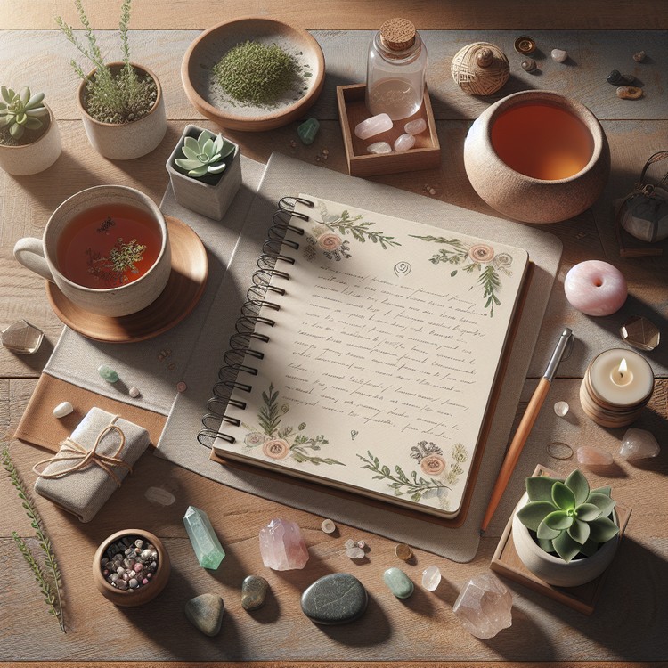 Hands holding a sage bundle with smoke rising